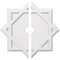 Ekena Millwork Axel Architectural Grde PVC Contemporary Ceiling Medallion, Two Piece, 26"OD x 3"ID x 14 1/4"C x 1"P CMP26AL2-03000 - alternate 1
